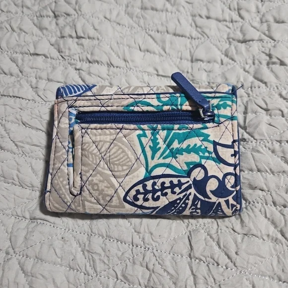 Vera Bradley Blue and Green Floral Wallet - Picture 10 of 11